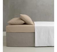 Catherine Lansfield Fitted Sheet – Easy Iron Percale Combed Polycotton King 25cm Natural