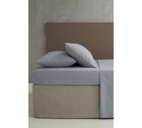 Catherine Lansfield Fitted Sheet Easy Iron Percale - Extra Deep 35cm Combed Polycotton King Grey