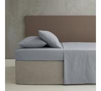 Catherine Lansfield Fitted Sheet Easy Iron Percale - Extra Deep 35cm Combed Polycotton King Grey