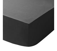 Catherine Lansfield Double Fitted Sheet Easy Iron Percale Combed Polycotton 25cm Depth Black