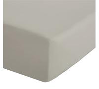 Catherine Lansfield Double Fitted Sheet Easy Iron Percale Combed Extra Deep 35cm Natural