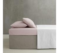 Catherine Lansfield Easy Iron Percale Combed Extra Deep Double Fitted Sheet Blush Pink