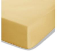 Catherine Lansfield Double Fitted Sheet Easy Iron Percale Combed Polycotton 35cm Depth Ochre