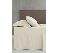 Catherine Lansfield King Fitted Sheet Easy Iron Percale Combed Polycotton 25cm Depth Cream