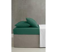 Catherine Lansfield 'Easy Iron Percale' Combed Polycotton 25cm Depth Sheet in Dark Green | Size: King Fitted Catherine Lansfield Dark Green King Fitted