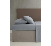 Catherine Lansfield 'Easy Iron Percale' Combed Polycotton 25cm Depth Sheet in Grey | Size: Super King Fitted Catherine Lansfield Grey Super King Fitted
