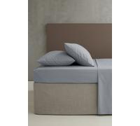 Catherine Lansfield Easy Iron Percale Combed Super King Fitted Sheet Grey