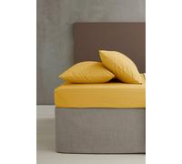 Catherine Lansfield Easy Iron Percale Combed Super King Fitted Sheet Ochre Yellow