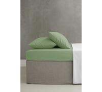 Catherine Lansfield Easy Iron Percale Extra Deep Fitted Bed Sheet in Green, Size Super King | Charlies