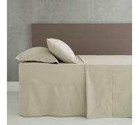 Catherine Lansfield Flat Sheet Easy Iron Combed Percale Super King Cream
