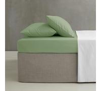 Catherine Lansfield Easy Iron Percale Combed Super King Fitted Sheet Sage Green