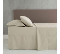 Catherine Lansfield 'Easy Iron Percale' Combed Polycotton 25cm Depth Sheet in Cream | Size: Super King Fitted Catherine Lansfield Cream Super King Fitted