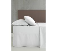 Catherine Lansfield Easy Iron Percale Combed Double Fitted Valance Sheet White