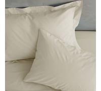 Catherine Lansfield Flat Sheet Easy Iron Percale Combed King Cream