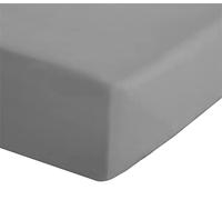 Catherine Lansfield Fitted Sheet Easy Iron Percale - Extra Deep 35cm Combed Polycotton King Grey