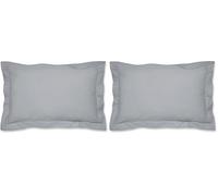 Catherine Lansfield Easy Iron Percale Oxford Pillowcase Pair Grey (Pack of 2)