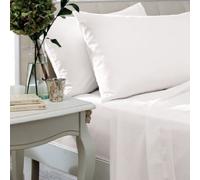 Catherine Lansfield Flat Sheet Easy Iron Percale Combed Super King White