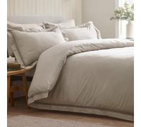 Catherine Lansfield 'Classic Lattice Lace' Duvet Cover Set in Natural | Size: Double Catherine Lansfield Natural Double