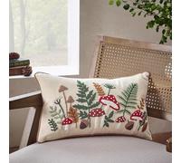 Catherine Lansfield Embroidery Woodland 30x50cm Cushion Natural
