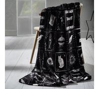 Catherine Lansfield Enchanted Fleece Throw - Black-170x130cm