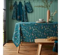 Catherine Lansfield Enchanted Twilight Animals Cotton 137X229Cm Table Cloth Green