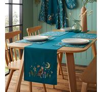 Catherine Lansfield Enchanted Twilight Animals Cotton 33X220Cm Dining Table Runner Green