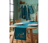 Catherine Lansfield Enchanted Twilight Animals Dining Table Runner Green