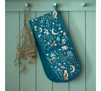 Catherine Lansfield Enchanted Twilight Animals Kitchen Double Oven Glove Green