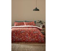 Catherine Lansfield 'Enchanted Twilight Animals' Reversible Duvet Cover Set in Burnt Orange | Size: Double Catherine Lansfield Burnt Orange Double