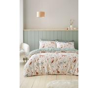 Catherine Lansfield 'enchanted Twilight Animals' Reversible Duvet Cover Set In Natural Natural Double