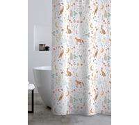 Catherine Lansfield 'Enchanted Twilight Animals' Shower Curtain in White | Size: 180 cm width x 180 cm drop Catherine Lansfield White 180 cm width x 180 cm drop