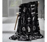 Catherine Lansfield Enchanted Witchcraft Cosy Fleece 130x170cm Blanket Throw Black