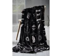 Catherine Lansfield Enchanted Witchcraft Cosy Fleece 130x170cm Blanket Throw Black