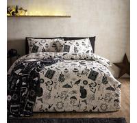 Catherine Lansfield Enchanted Witchcraft Duvet Cover Set Black & Natural