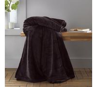 Catherine Lansfield Extra Large Raschel Velvet Touch 200X240Cm Blanket Throw Charcoal Grey