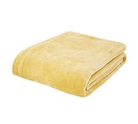 Catherine Lansfield Extra Large Raschel Velvet Throw Ochre 200x240cm