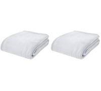 Catherine Lansfield Extra Large Raschel Velvet Touch 200x240cm Blanket Throw Silver Grey (Pack of 2)