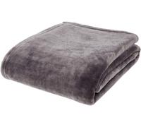 Catherine Lansfield Extra Large Raschel Velvet Touch 200X240cm Throw Charcoal
