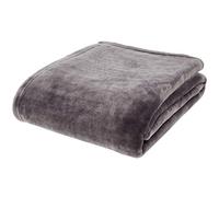 Catherine Lansfield Extra Large Raschel Velvet Throw Charcoal 200x240cm