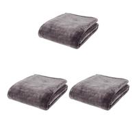 Catherine Lansfield Extra Large Raschel Velvet Touch 200X240cm Throw Charcoal (Pack of 3)