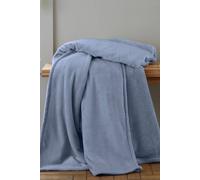 Catherine Lansfield 'Extra Large Raschel Velvet Touch' Blanket Throw in Light Blue | Size: 200 cm x 240 cm Catherine Lansfield Light Blue 200 cm x 240 cm