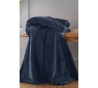 Catherine Lansfield Raschel Velvet Touch Throw indigo