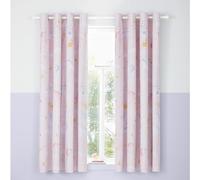 Catherine Lansfield Fairytale Unicorn 66x72 Inch Curtains Two Panels Pink