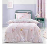 Catherine Lansfield Fairytale Unicorn Double Duvet Cover Set Pink
