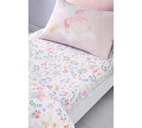 Catherine Lansfield Fairytale Unicorn Double Fitted Sheet White