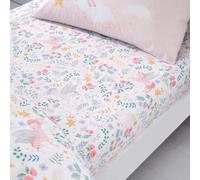 Catherine Lansfield Fairytale Unicorn Double Fitted Sheet White