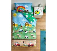 Catherine Lansfield 'Farmyard Animals' Duvet Set in Blue | Size: Junior Catherine Lansfield Blue Junior