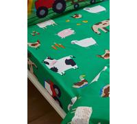 Catherine Lansfield Farmyard Animals' Fitted Sheet in Green | Size: Double Catherine Lansfield Green Double