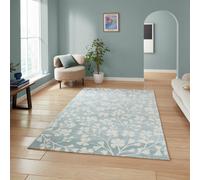 Catherine Lansfield Floral Blue Rug - 80x150cm
