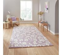 Catherine Lansfield Floral Lilac Short Pile Rug - 120x170cm